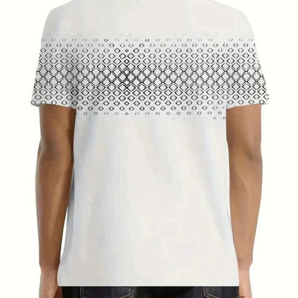 Men’s Geo Zip Polo Shirt