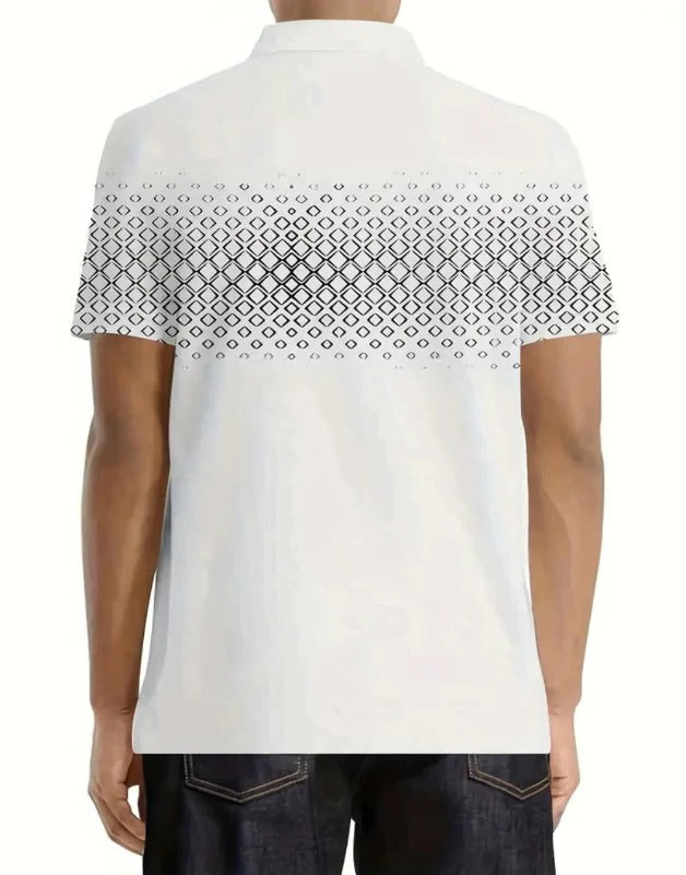 Men’s Geo Zip Polo Shirt