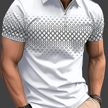 Men’s Geo Zip Polo Shirt