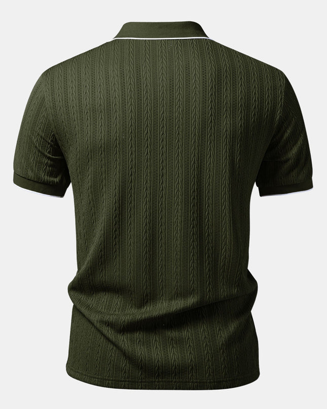 Men’s Heritage Cable Knit Polo Shirt