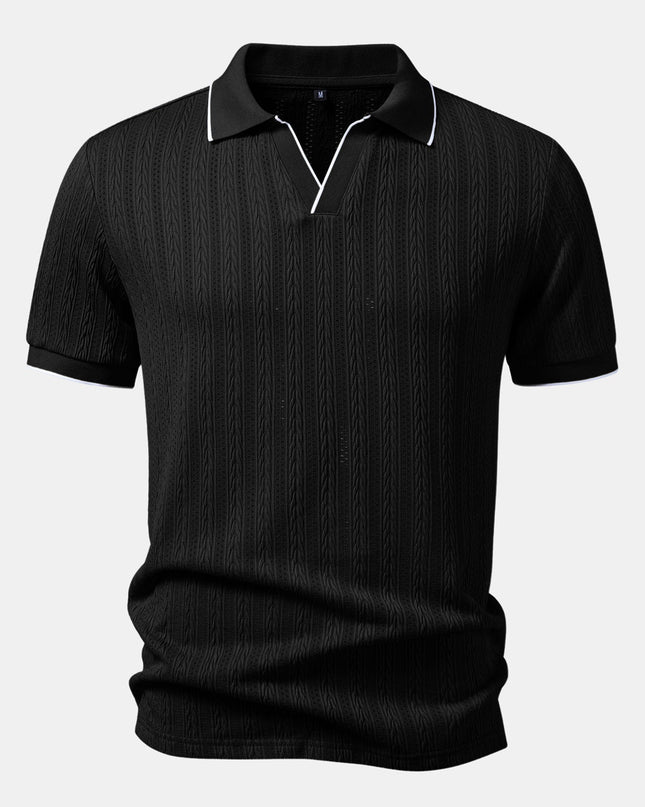 Men’s Heritage Cable Knit Polo Shirt