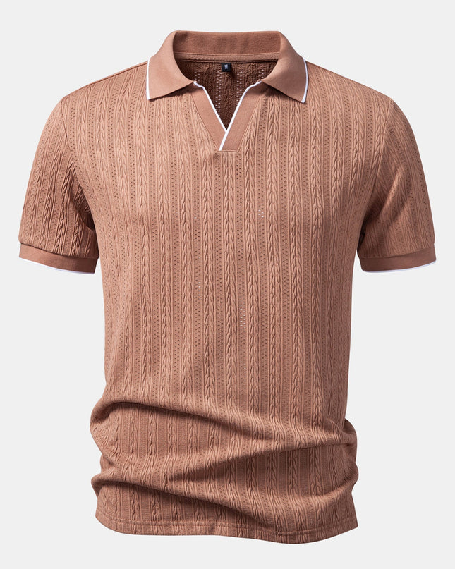 Men’s Heritage Cable Knit Polo Shirt