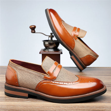 Men’s Heritage Contrast Panel Penny Loafers