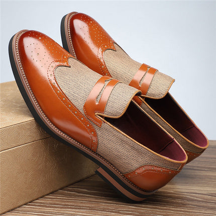 Men’s Heritage Contrast Panel Penny Loafers
