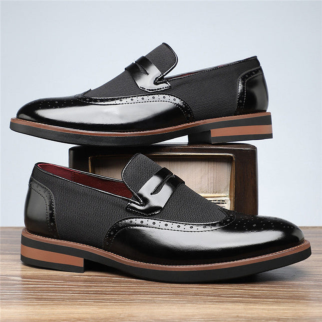 Men’s Heritage Contrast Panel Penny Loafers