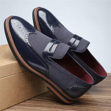 Men’s Heritage Contrast Panel Penny Loafers