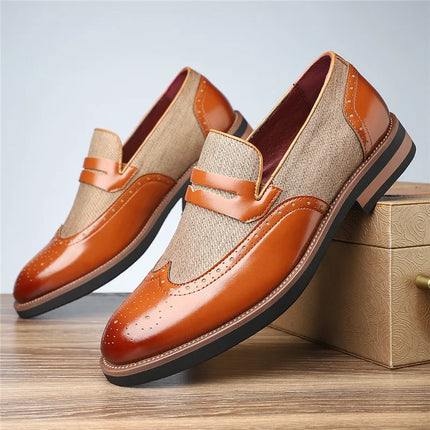 Men’s Heritage Contrast Panel Penny Loafers