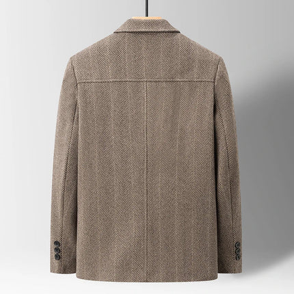 Men’s Herringbone Button-Up Jacket