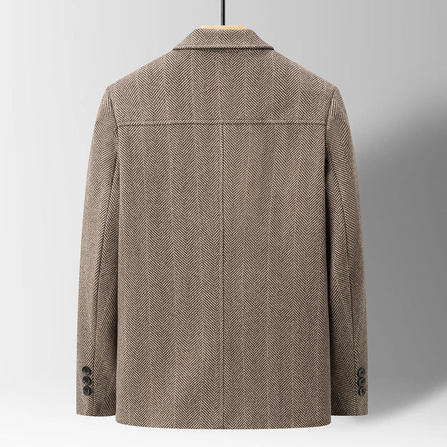 Men’s Herringbone Button-Up Jacket