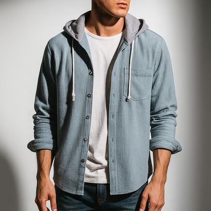 Men’s Hooded Shirt Jacket