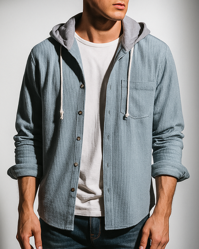 Men’s Hooded Shirt Jacket
