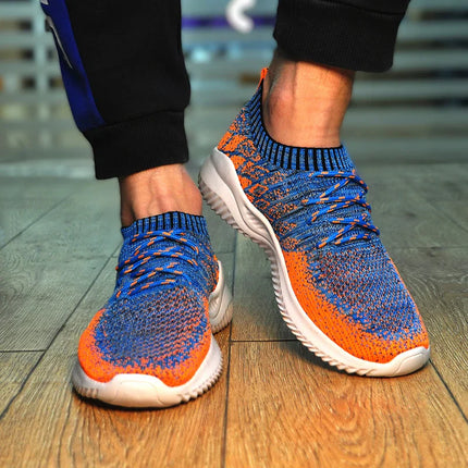 Men’s Knit Lace-Up Running Sneakers