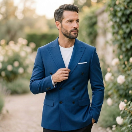 Men’s Lightweight Slim Fit Blazer Suit - Wedding Guest