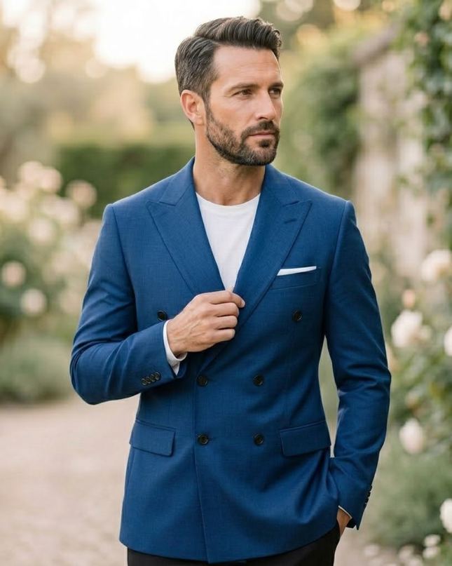 Men’s Lightweight Slim Fit Blazer Suit - Wedding Guest