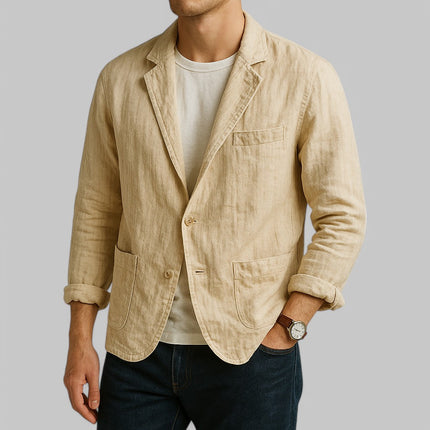Men’s Lightweight Textured Notched Blazer