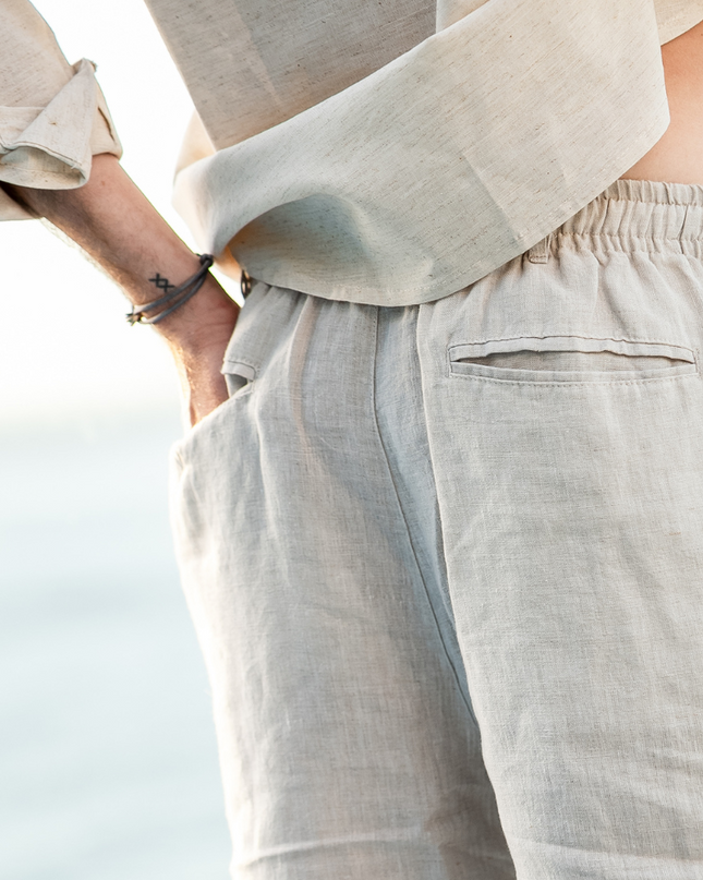 Men’s Linen Drawstring Shorts