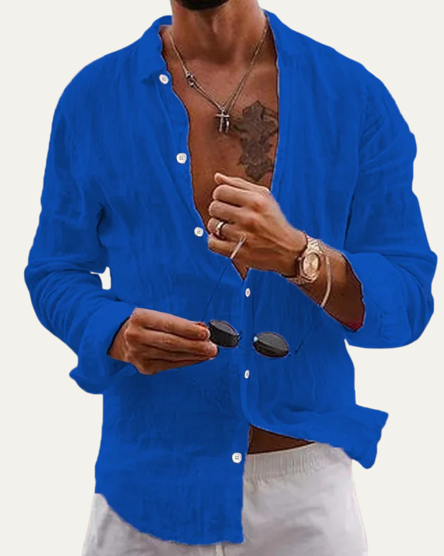 Men’s Long Sleeve Button Front Shirt
