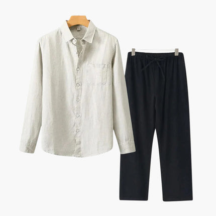 Men’s Long Sleeve Linen Set