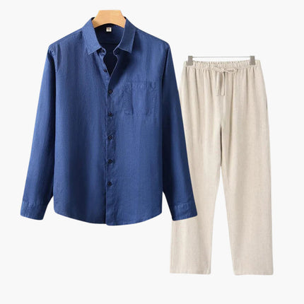 Men’s Long Sleeve Linen Set