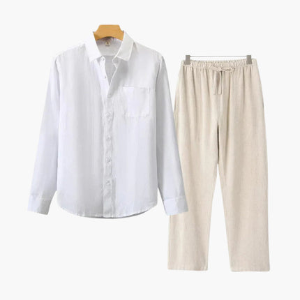 Men’s Long Sleeve Linen Set