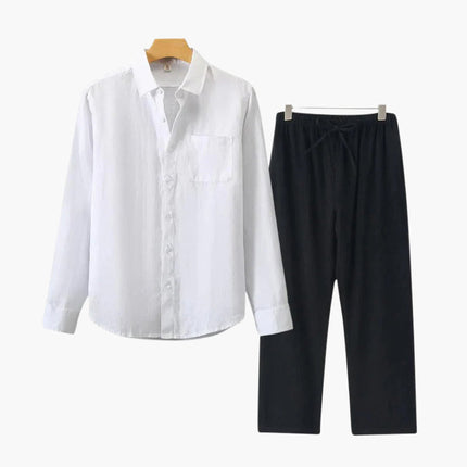 Men’s Long Sleeve Linen Set