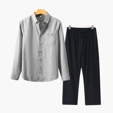 Men’s Long Sleeve Linen Set