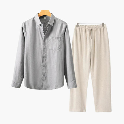 Men’s Long Sleeve Linen Set
