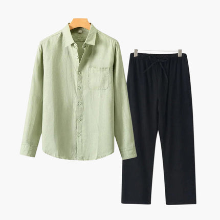 Men’s Long Sleeve Linen Set