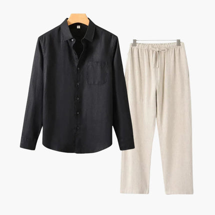 Men’s Long Sleeve Linen Set