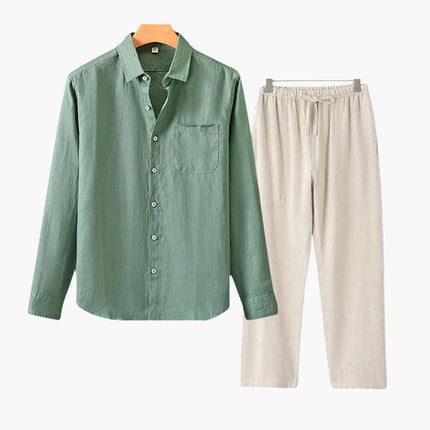 Men’s Long Sleeve Linen Set