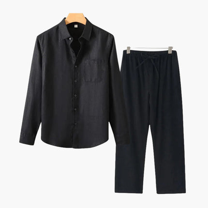 Men’s Long Sleeve Linen Set