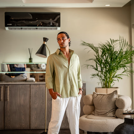 Men’s Long Sleeve Linen Set