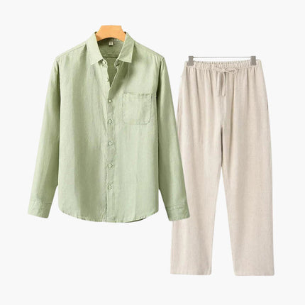 Men’s Long Sleeve Linen Set