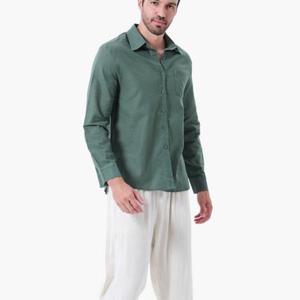 Men’s Long Sleeve Linen Set