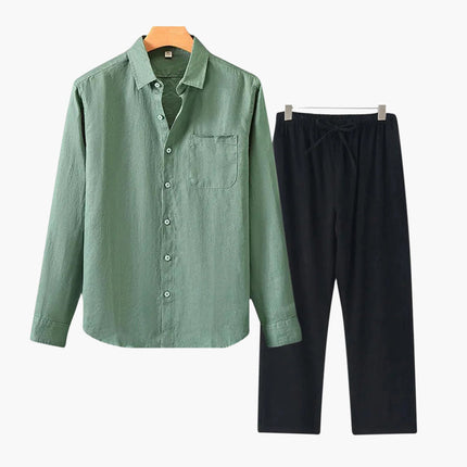 Men’s Long Sleeve Linen Set