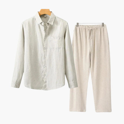 Men’s Long Sleeve Linen Set