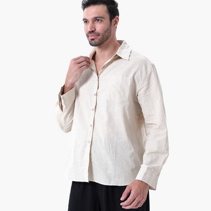 Men’s Long Sleeve Linen Set