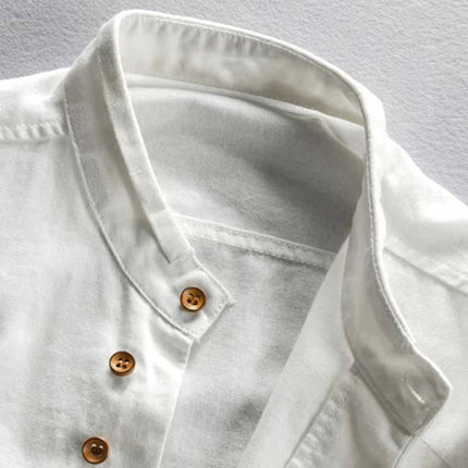 Men’s Mandarin Button-Up Shirt