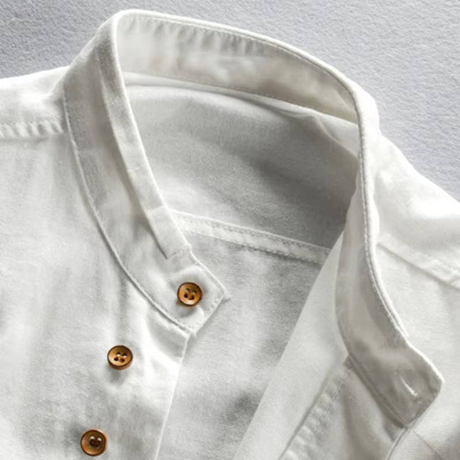 Men’s Mandarin Button-Up Shirt
