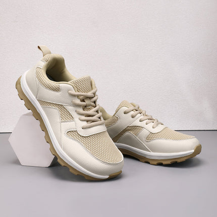 Men’s Mesh Panel Lace-Up Walking Sneakers