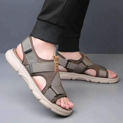 Men’s Mesh Panel Strap Sandals