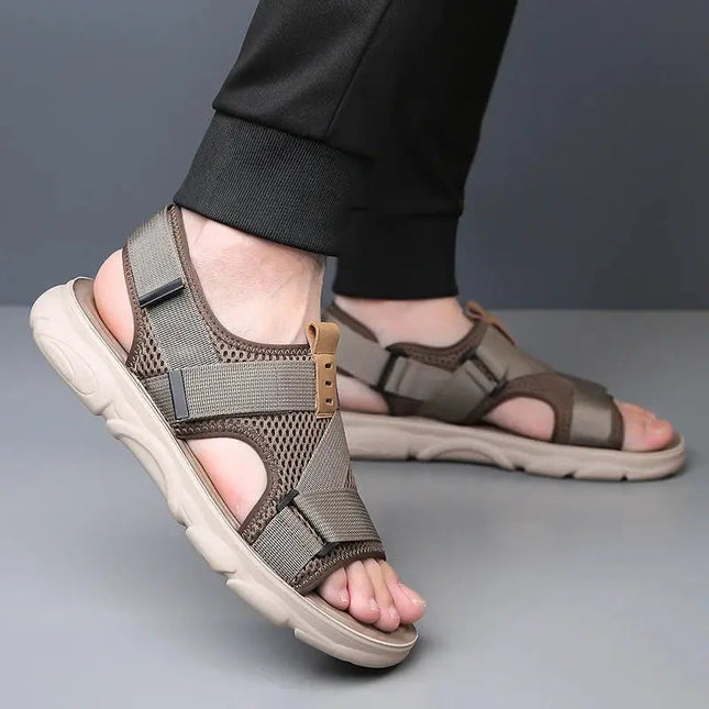 Men’s Mesh Panel Strap Sandals
