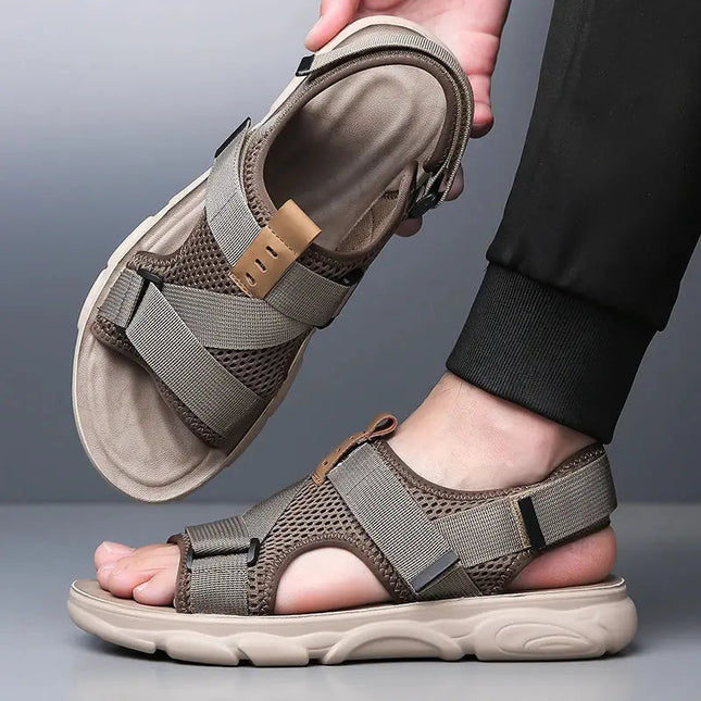 Men’s Mesh Panel Strap Sandals