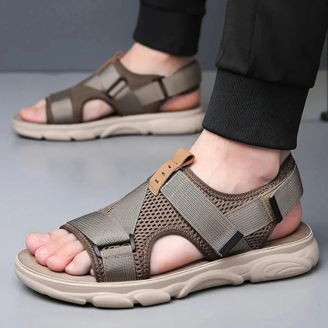 Men’s Mesh Panel Strap Sandals