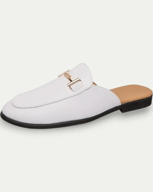 Men’s Metal Detail Mule Loafers