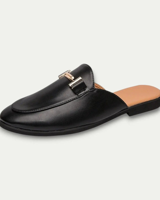 Men’s Metal Detail Mule Loafers