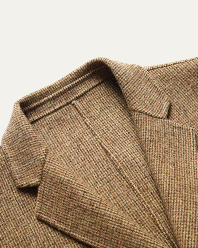 Men’s Micro Check Notched Blazer