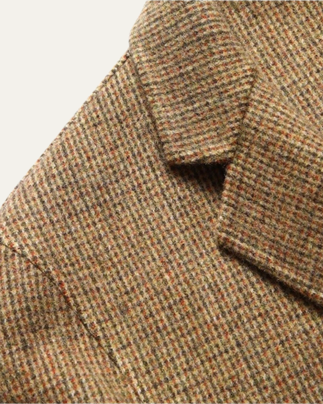 Men’s Micro Check Notched Blazer