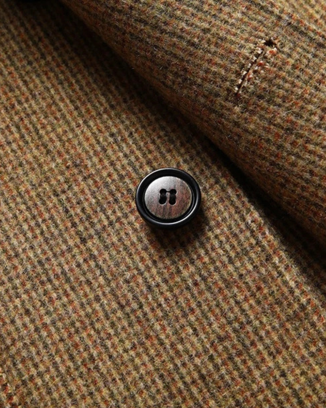 Men’s Micro Check Notched Blazer