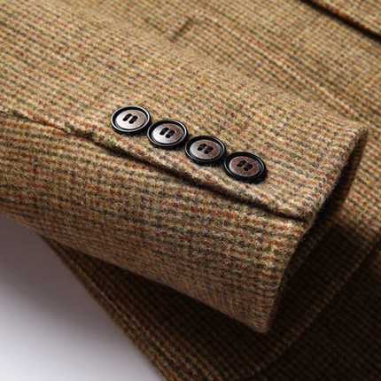 Men’s Micro Check Notched Blazer